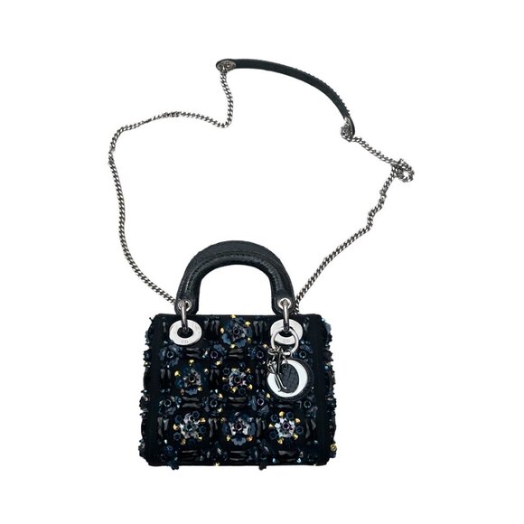Dior Mini Lady Dior Python Limited Edition beaded swarovski bag - Picture 2 of 16